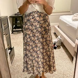 A line midi skirt